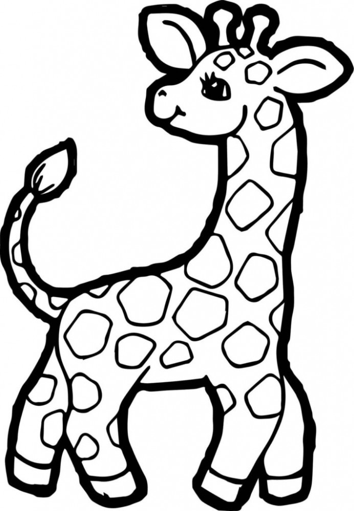Раскраска Жираф | Раскраски животные для детей. Раскраски домашних и диких животных