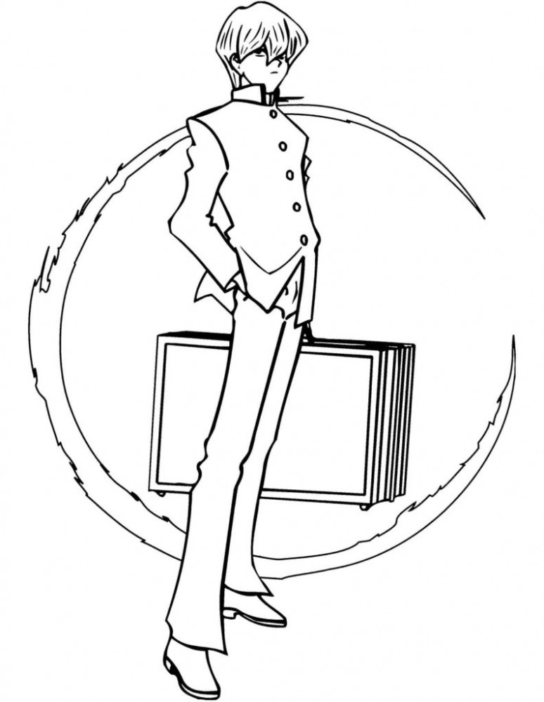 Персонаж с чемоданом из аниме Югио