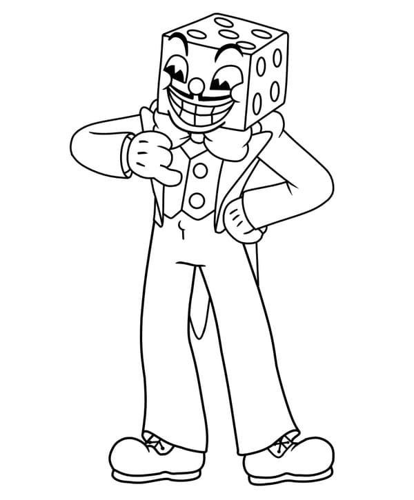 Кинг Дайс представляет собой босса с головой в виде игральной кости.
