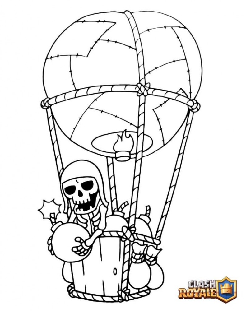 Скелет на воздушном шаре