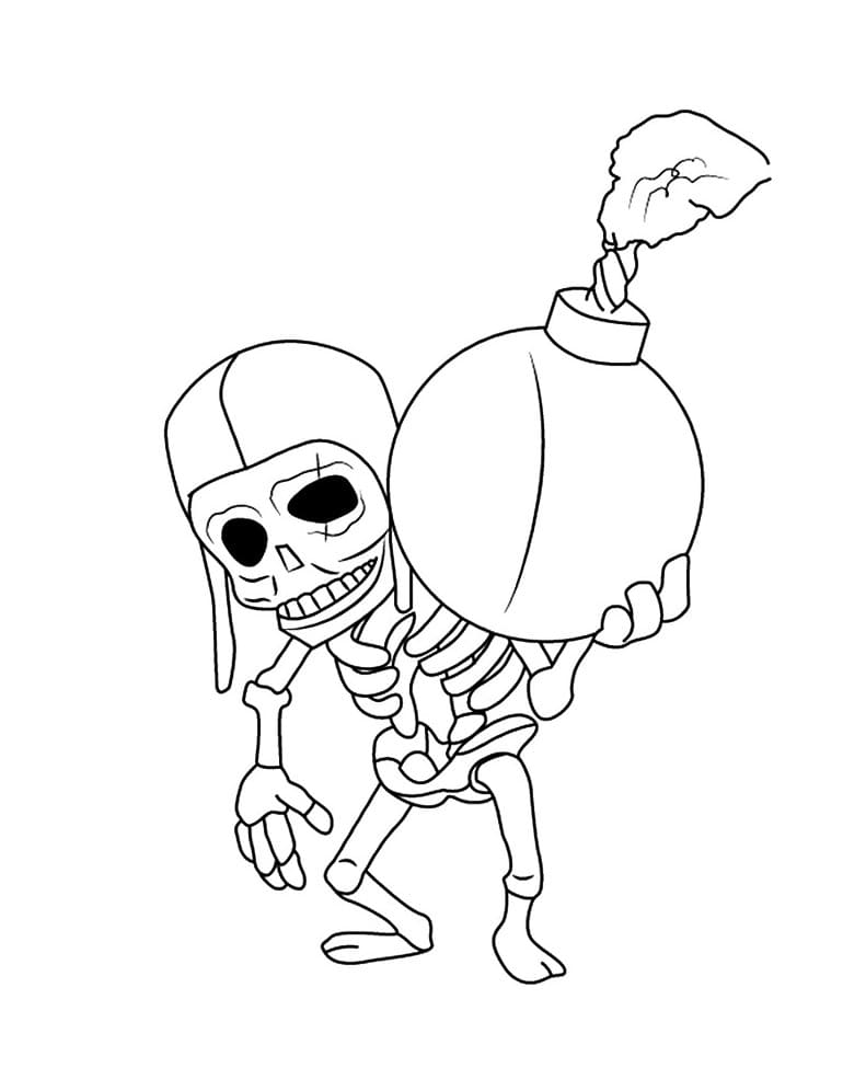 Скелет с бомбой