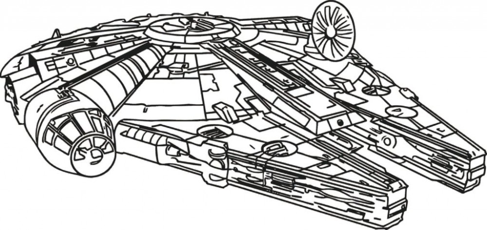 Раскраска Космический корабль | Раскраски из фильма Звездные войны (Star Wars)