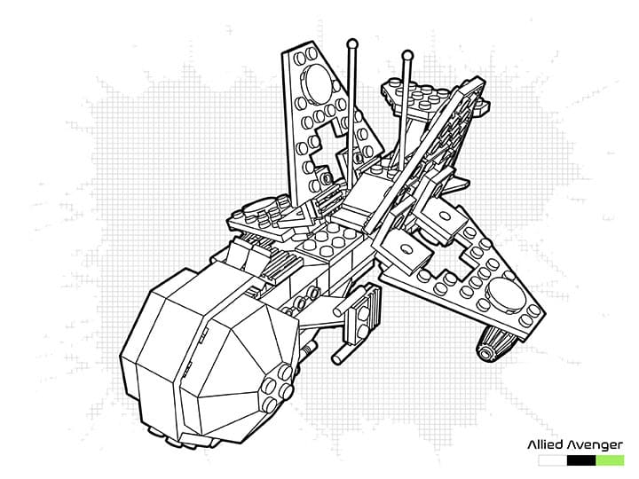 Космический корабль сделанный из Лего