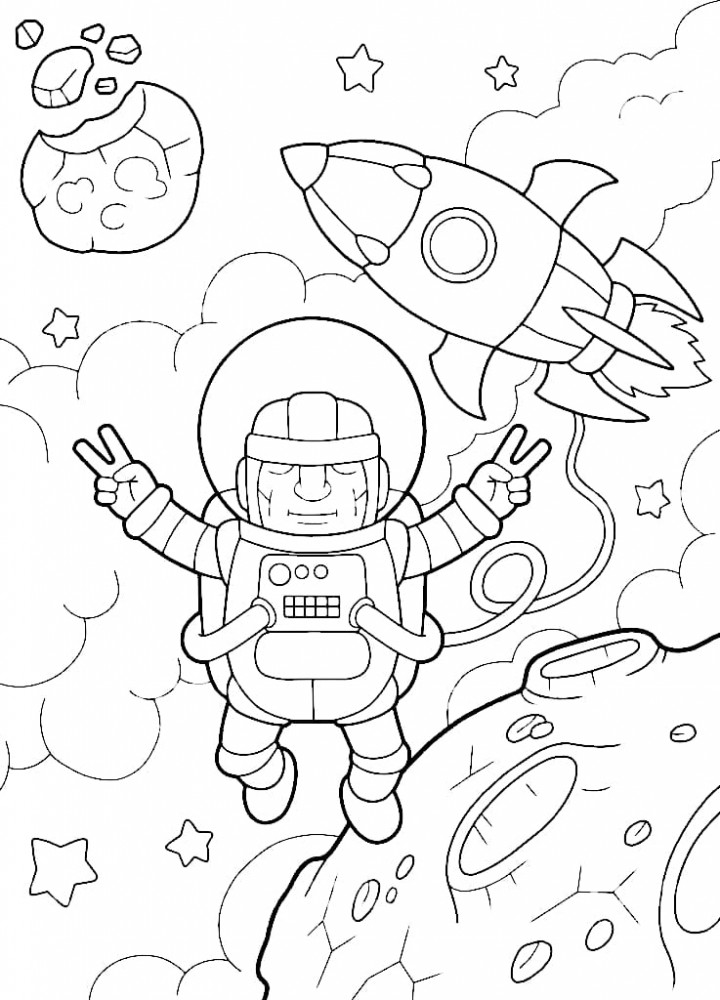 Космонавт в полете