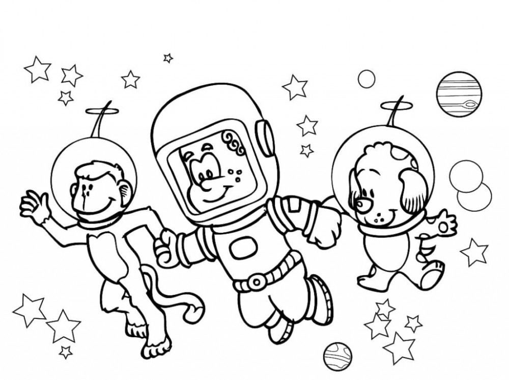 Космонавт и животные в космосе