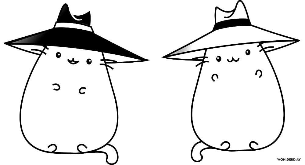 Котики в чародейских шляпах.