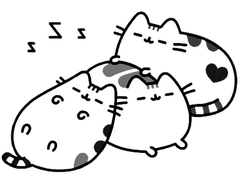 Спящие полосатые котики