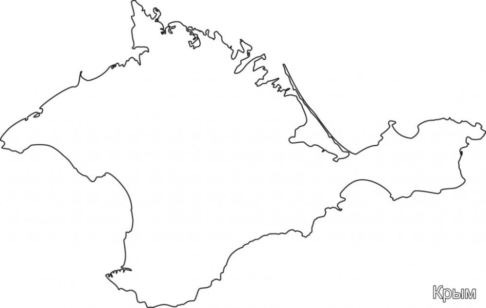 Раскраска карта Крыма