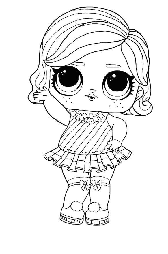 Очаровательная куколка ЛОЛ в полосатом платье.