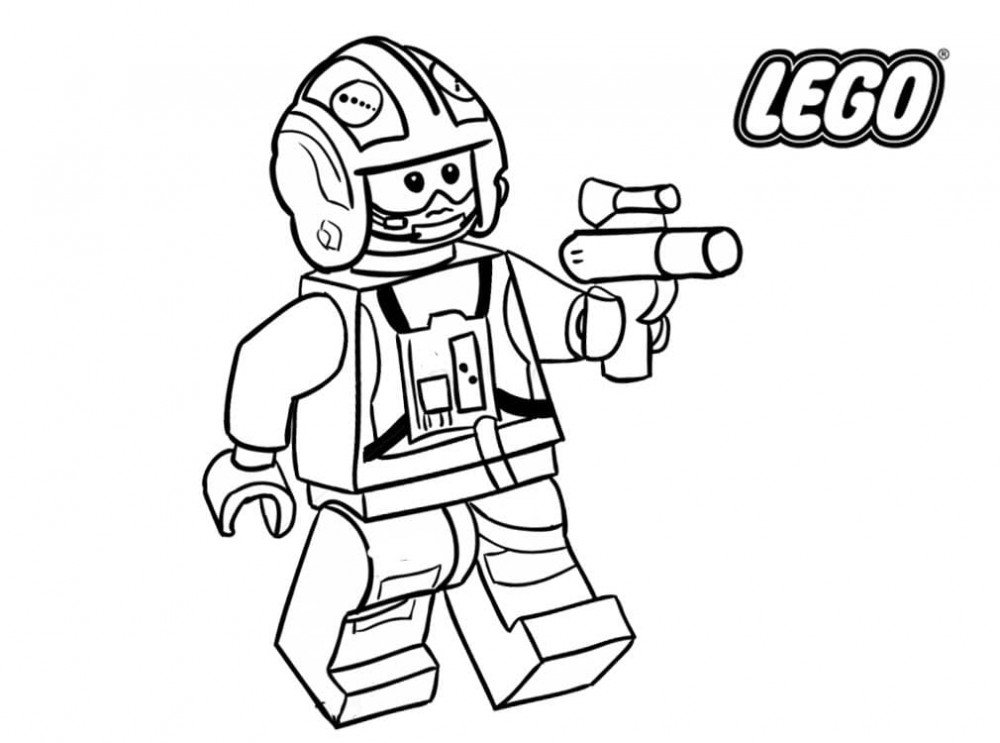 Раскраски лего, Раскраска Лего звездные войны .