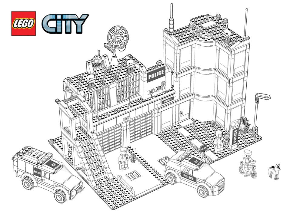 Раскраска Лего Сити 1