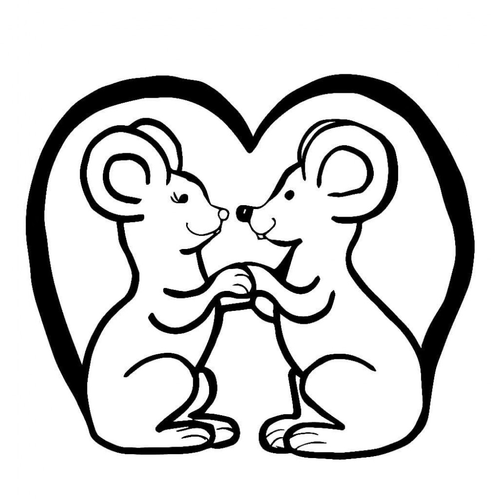 Мышки признаются друг другу в любви.