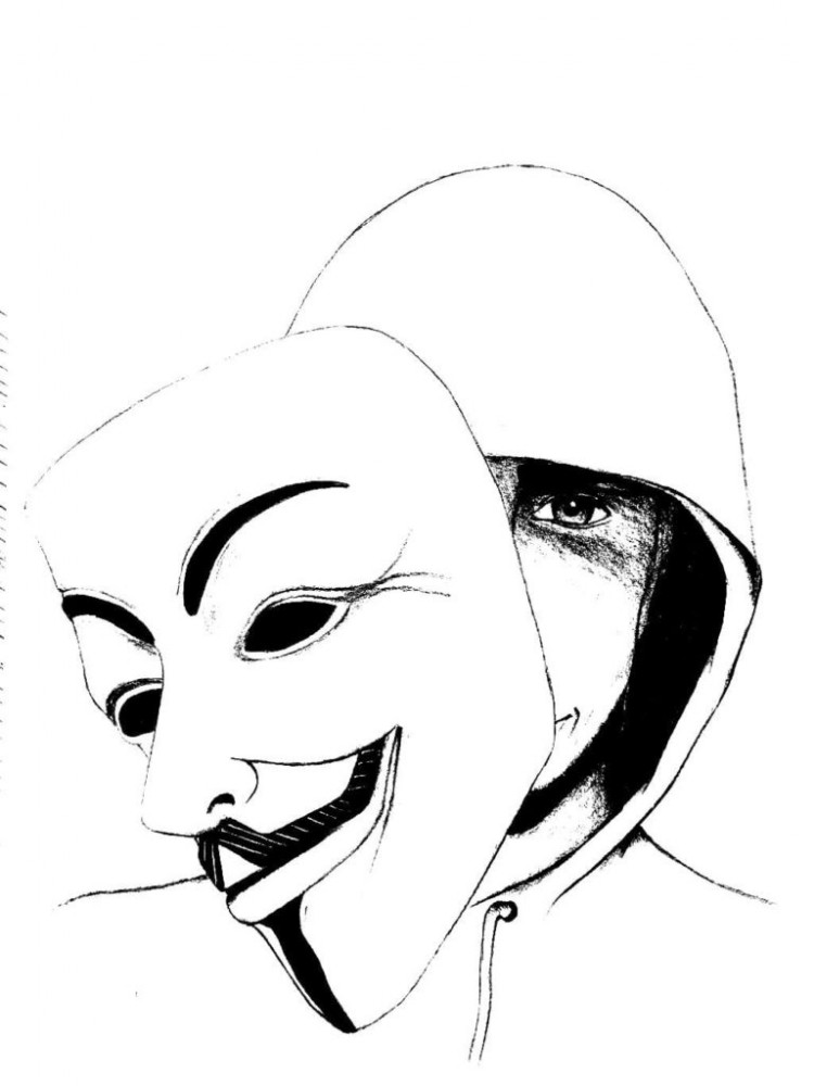 Анонимус скрывает лицо