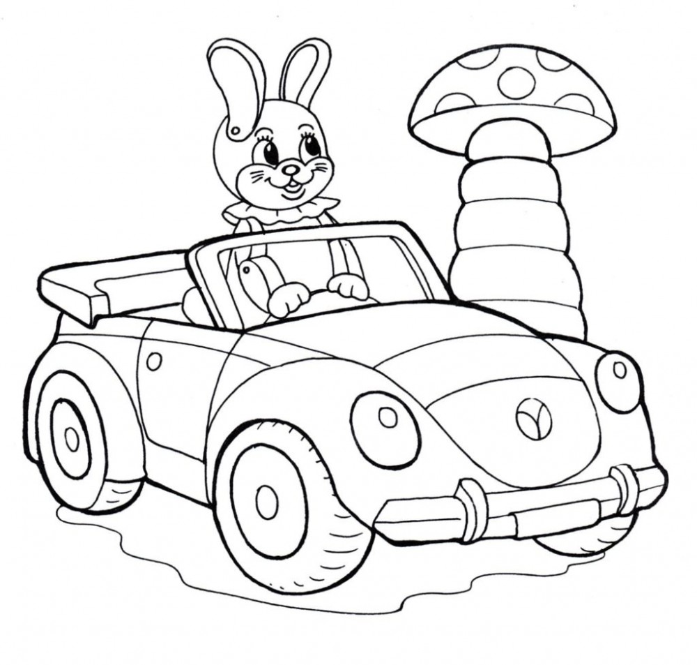 Заяц на машине
