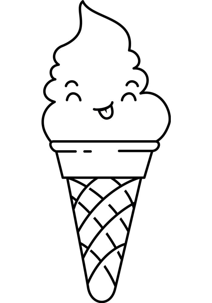 Играть в Раскраску Прохладный рожок мороженого онлайн