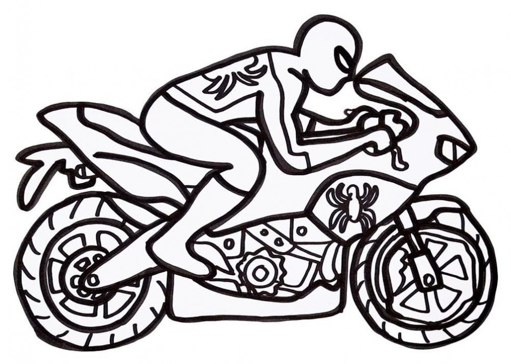 Рисунки мотоциклы для срисовки - 69 фото