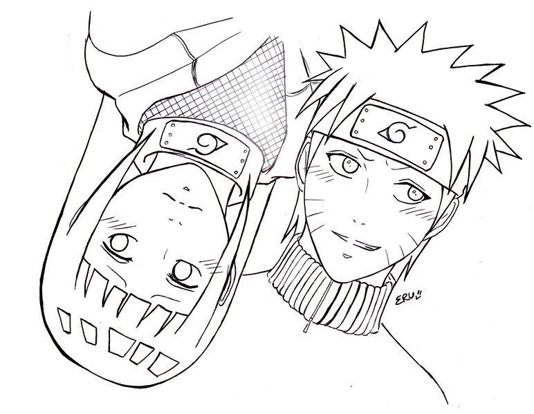 Раскраска Хината Хюга | Раскраски Наруто манга, аниме (Naruto Coloring Book)