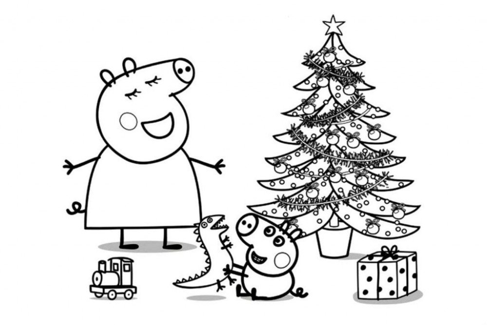 Свинка Пеппа поет рождественскую песню