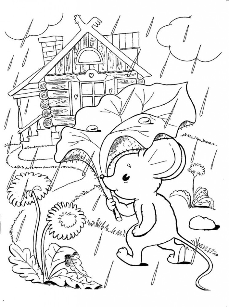 Фантазер - Раскраска для малышей Мышонок и Обезьянка