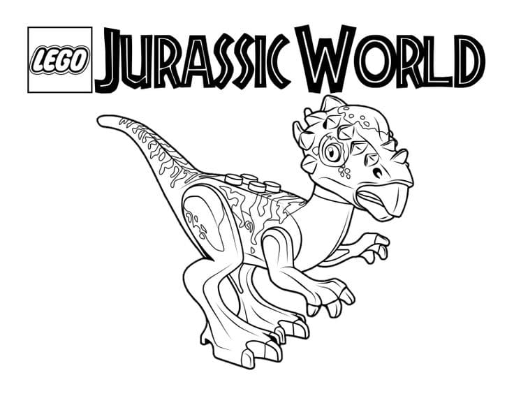 Раскраска Лего динозавр