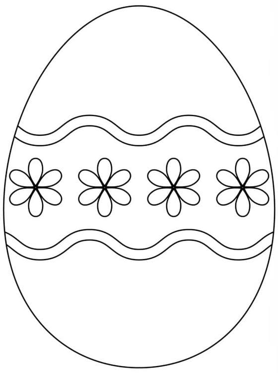 Пасхальное яйцо с цветочками.