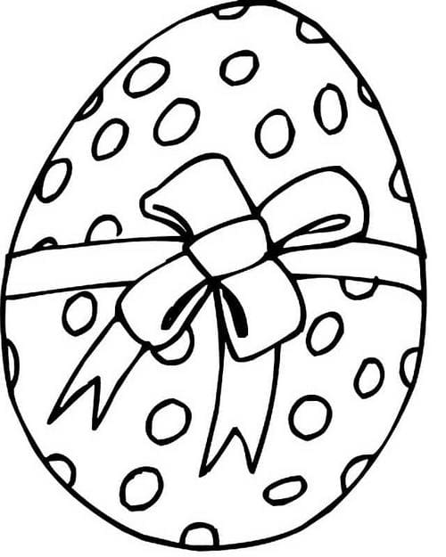 Яйцо украшенное ленточкой.