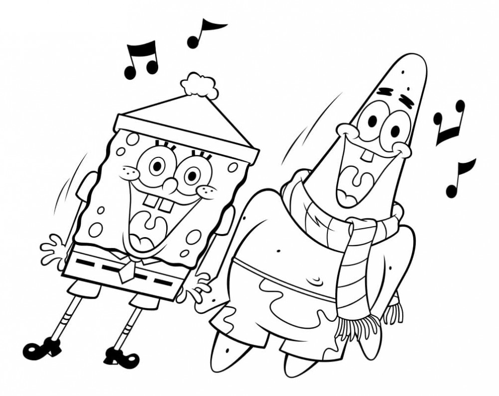 Патрик и Губка Боб поют песни