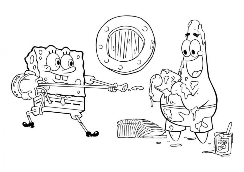 Патрик и Губка делают бутерброды