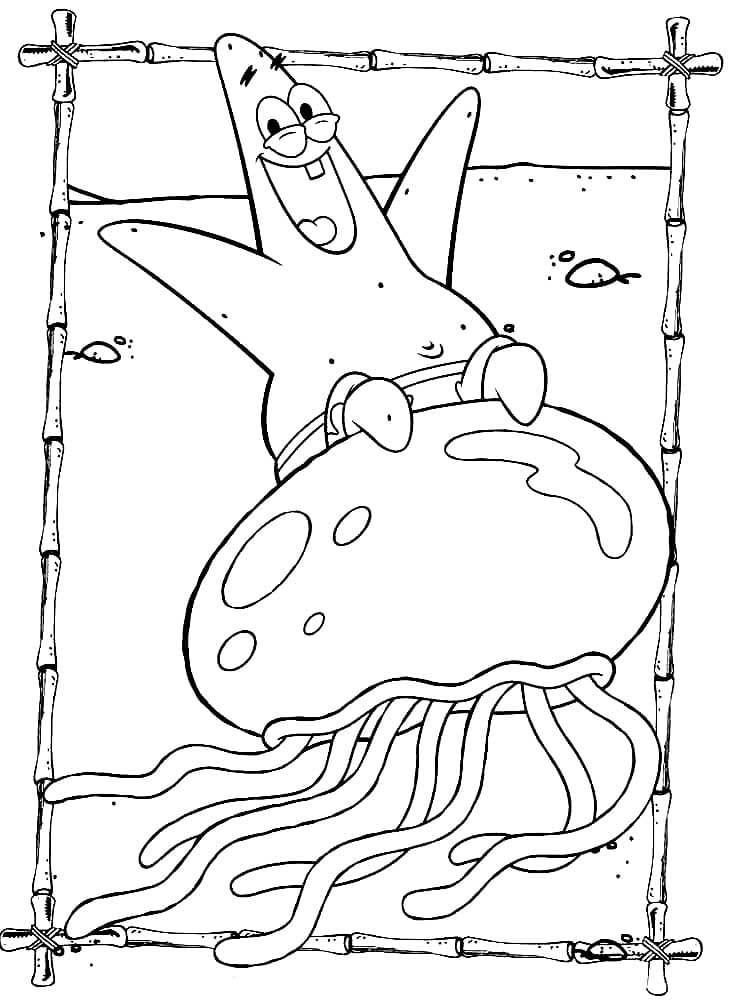 Патрик катается на медузе