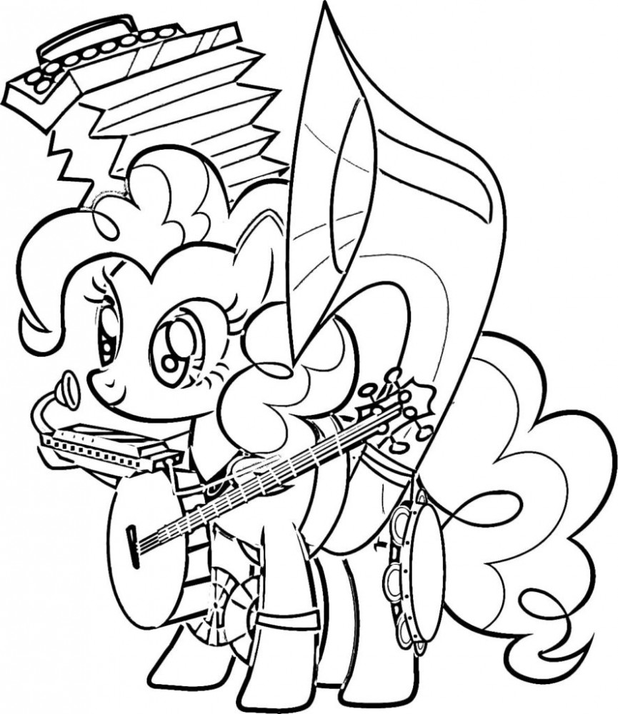 Пони Пинки Пай с музыкальными инструментами