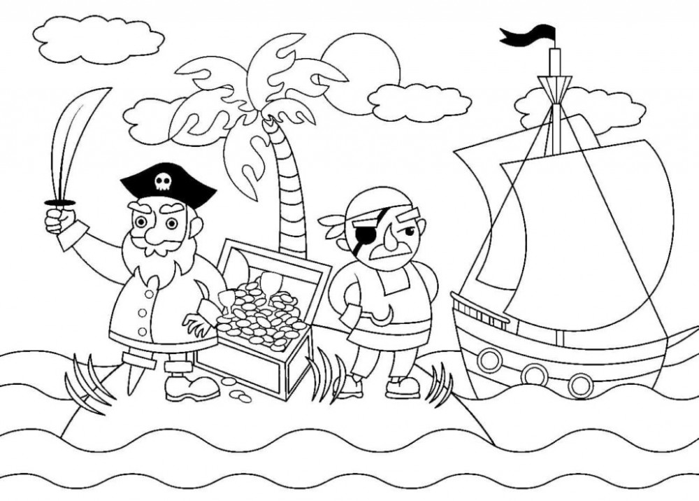 Рядовой матрос и капитан корабля нашли сундук с золотом.