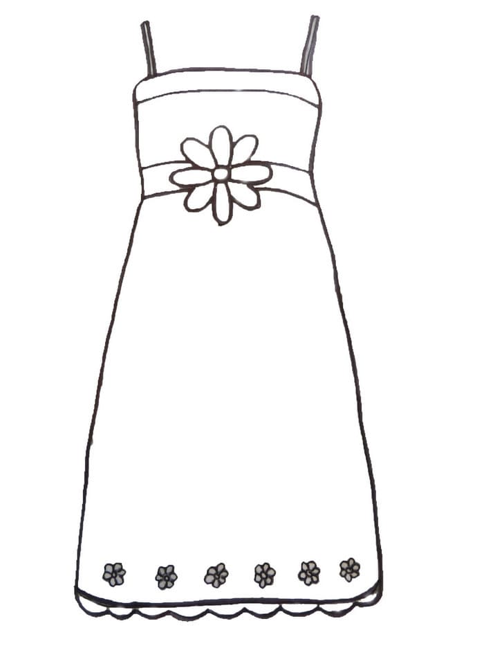 Вечернее платье с поясом и цветами.