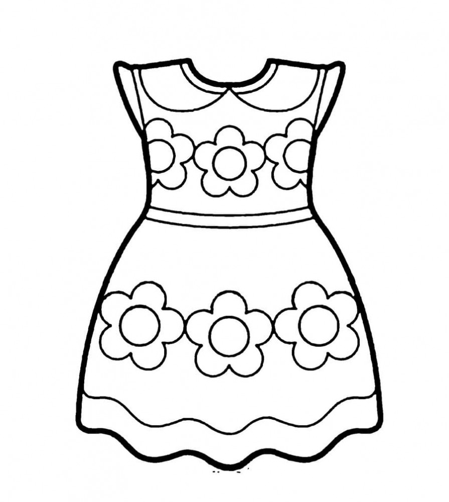 Короткое детское платье с цветами.