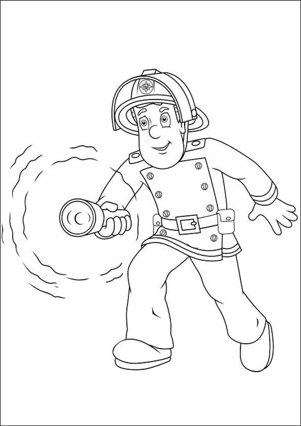 Пожарный Сэм с фонариком