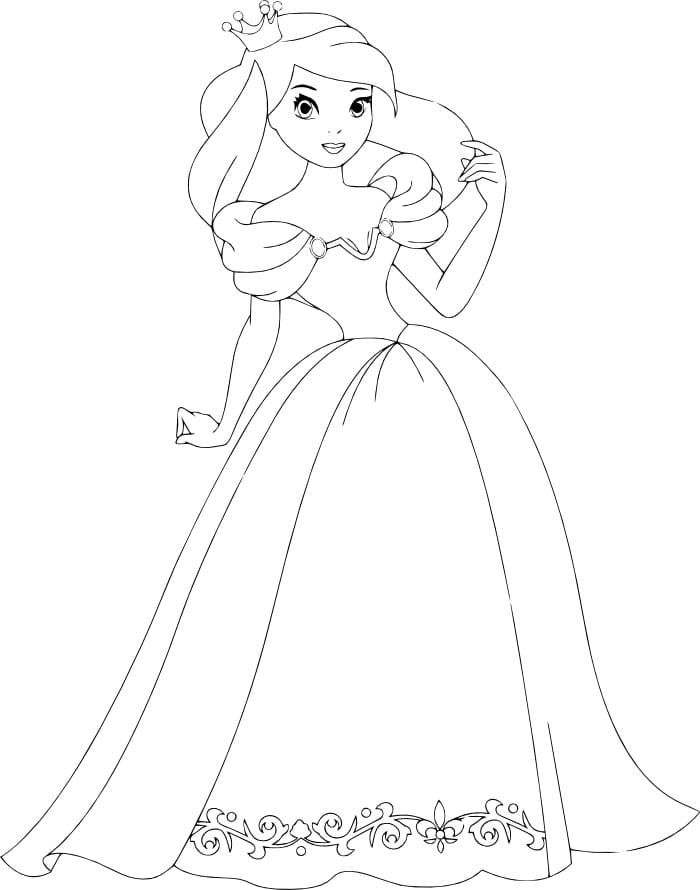 Принцесса в красивом платье