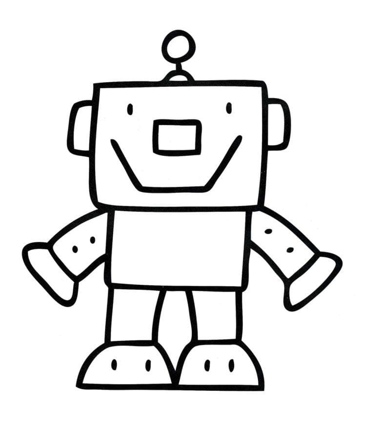 Раскраска Робот для малышей.