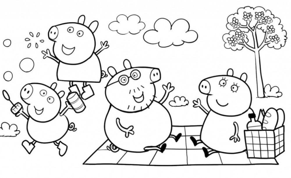Лучшие раскраски Свинка Пеппа для детей