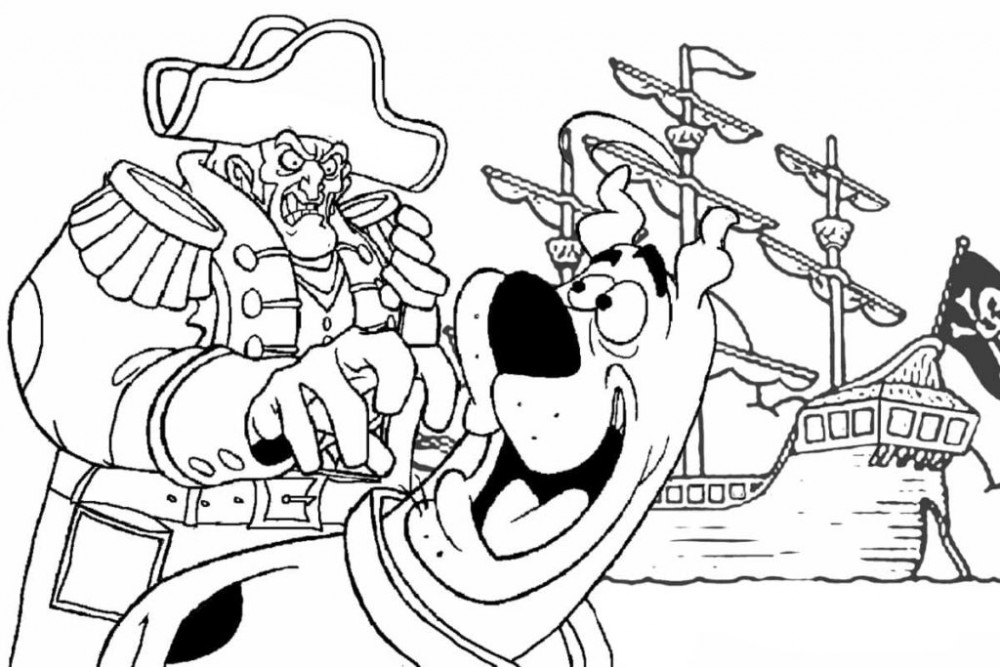 Скуби Ду убегает от пирата
