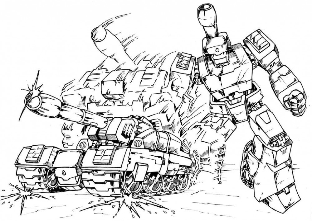 Раскраска Transformers для самых маленьких Роботы- боты А5