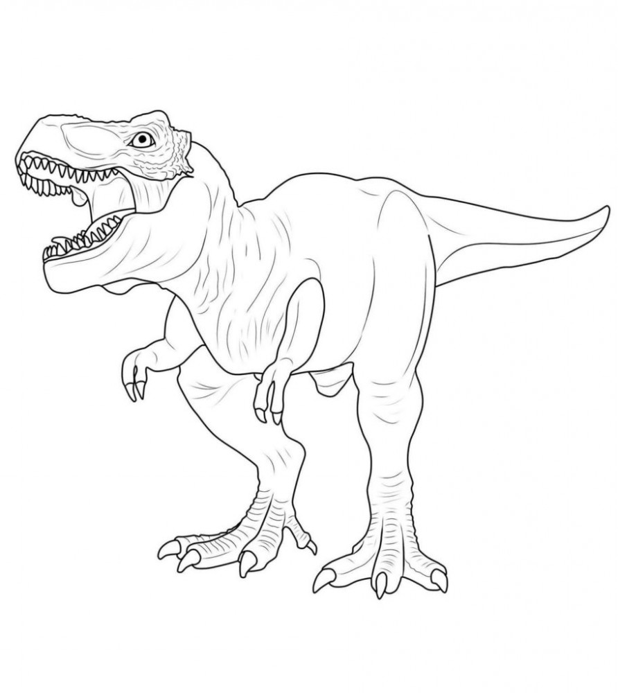 Раскраски мир Юрского периода Тиранозавр