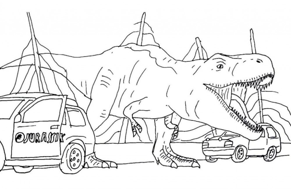 Тиранозавр Т.Рекс - Раскраска по номерам