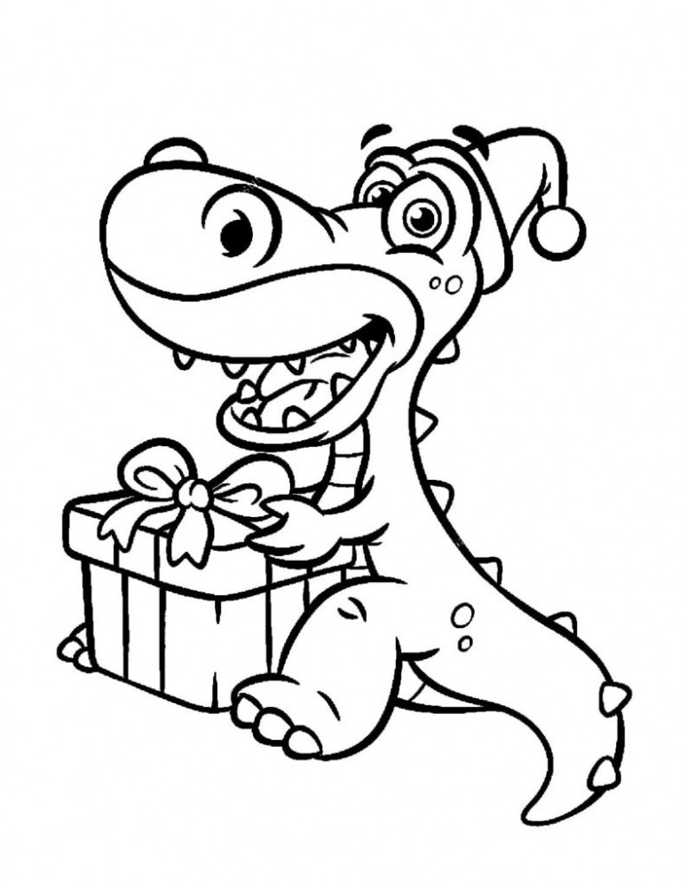 Тираннозавр с подарками