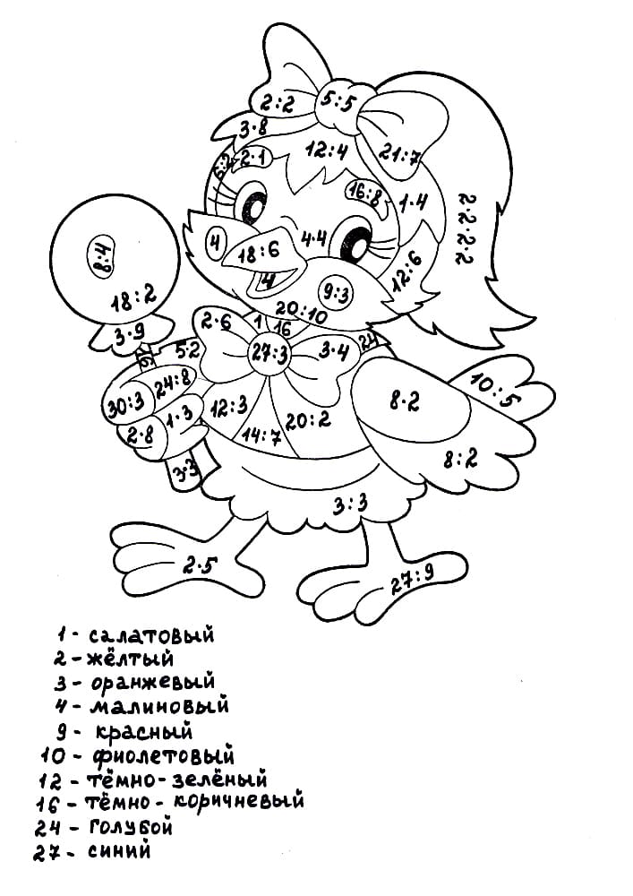 Картинки раскраски с примерами по математике 2 класс распечатать