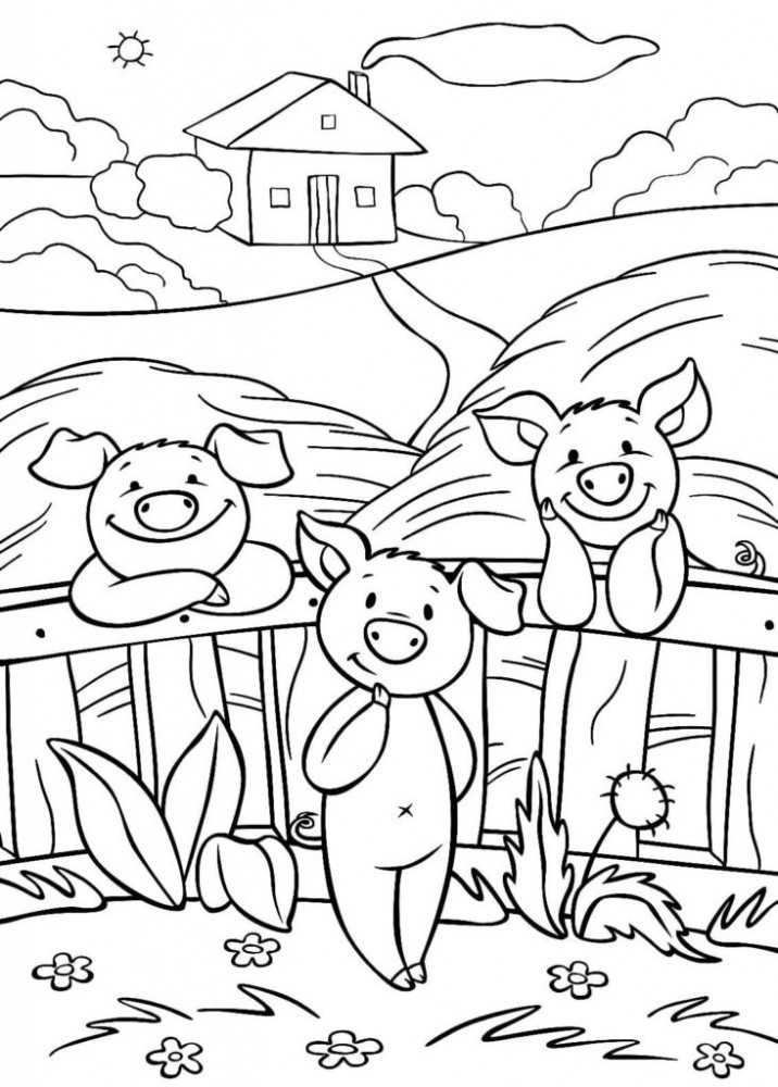 Раскраска свинка хрю-хрю :) | Раскраски, Милые рисунки, Легкие рисунки