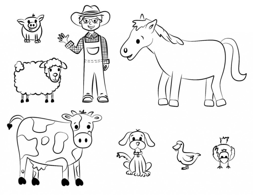 Фермер показывает своих домашних животных