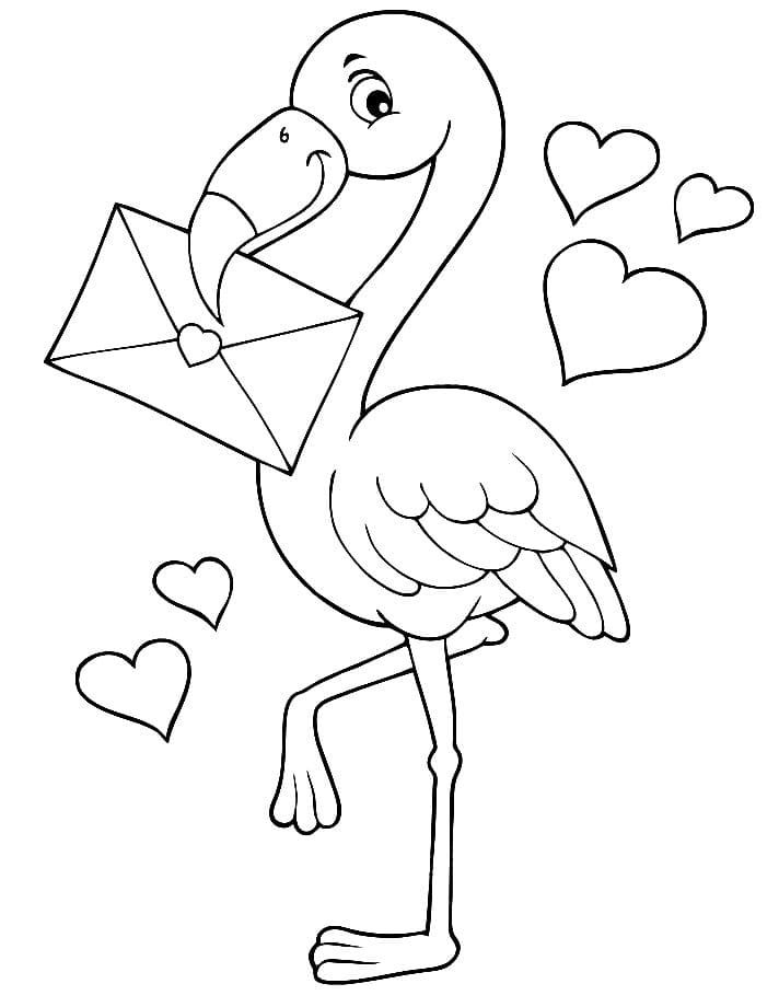 Фламинго с письмом