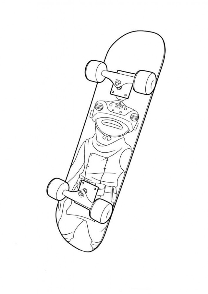 Скейт с изображением Карася.