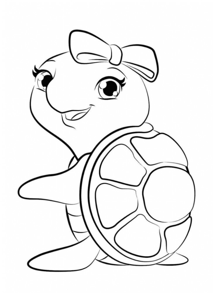 Девочка черепаха с бантом