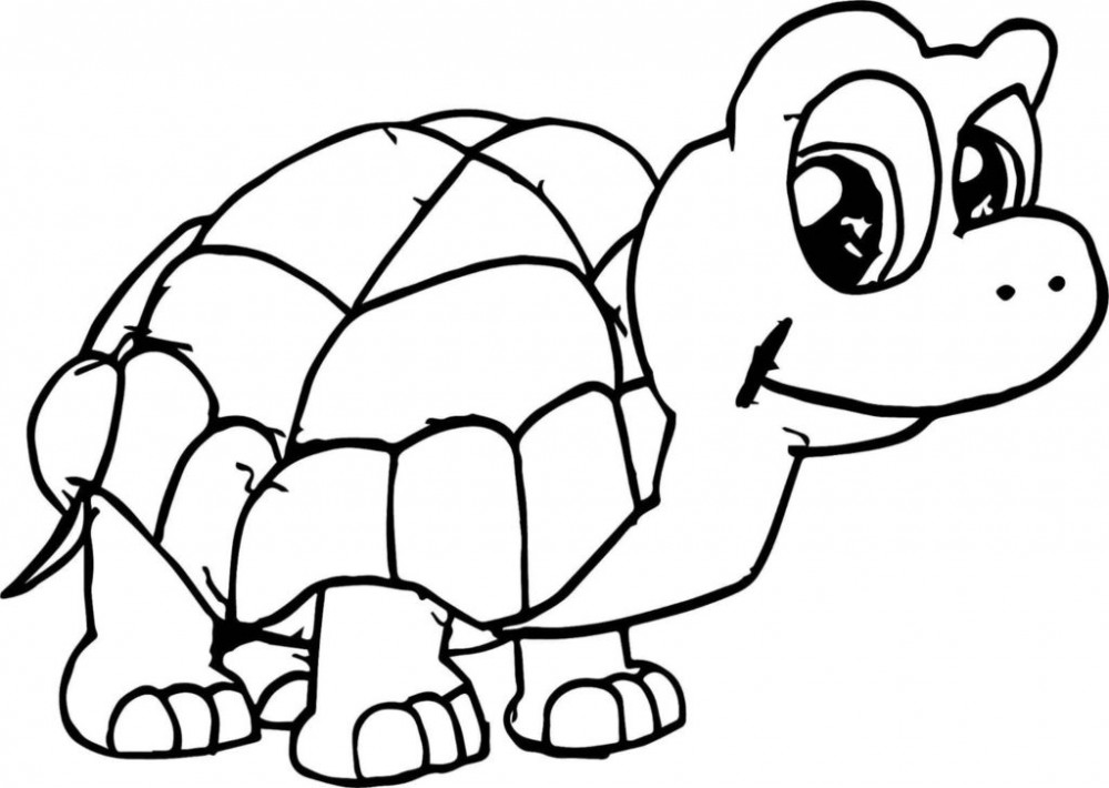 Раскраска черепаха для малышей