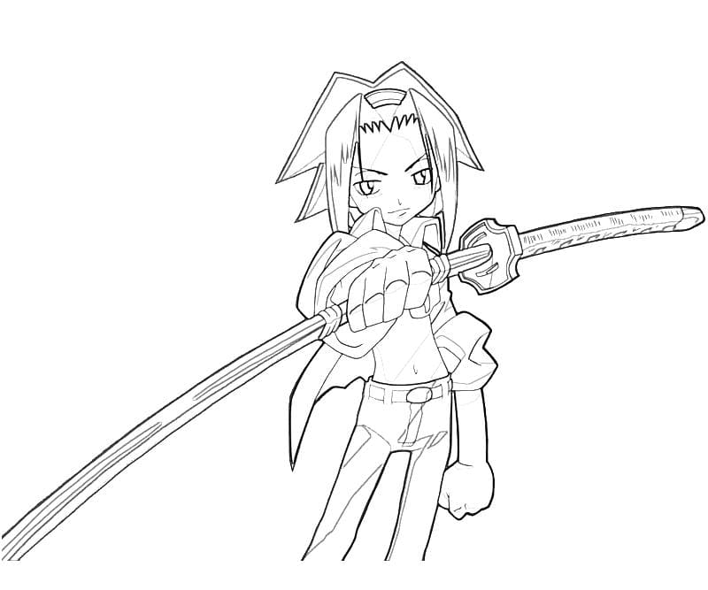 Йо Асакура с мечом